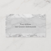 大理石の鋼鉄銀製の専門の名刺 名刺 (裏面)