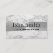 大理石の鋼鉄銀製の専門の名刺 名刺 (正面)