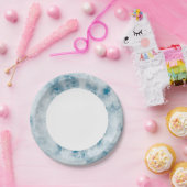 大理石の青いテクスチャ背景 ペーパープレート (パーティー)