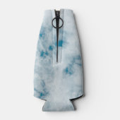 大理石の青いテクスチャ背景 ボトルクーラー (裏面)