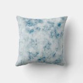 大理石の青い質の背景 クッション (裏面)