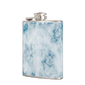大理石の青い質の背景 フラスク (左)