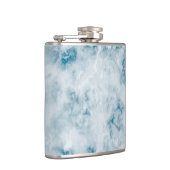 大理石の青い質の背景 フラスク (右)