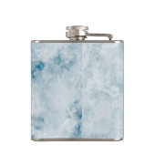 大理石の青い質の背景 フラスク (裏面)