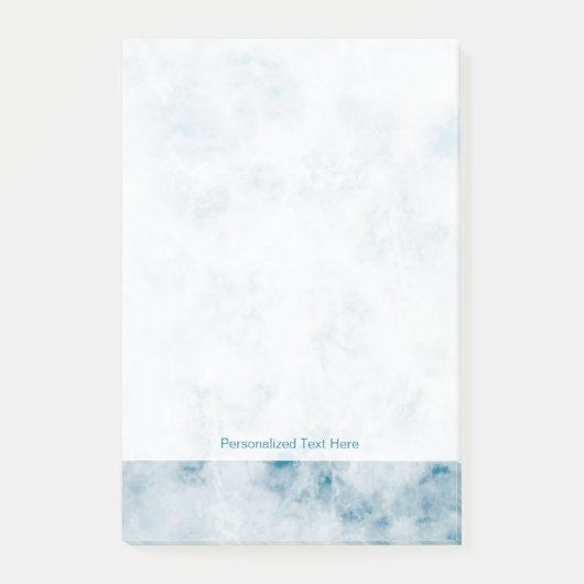 大理石の青い質の背景 ポストイット (正面)