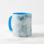 大理石の青い質の背景 マグカップ (正面左)