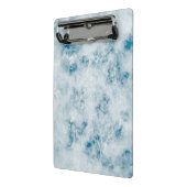 大理石の青い質の背景 ミニクリップボード (アングル2)