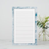 大理石の青い質の背景 便箋 (スタンド正面)