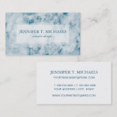 大理石の青い質の背景 名刺 (正面/裏面)