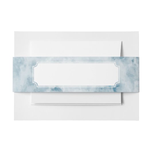 大理石の青い質の背景 招待状ベリーバンド (正面例)