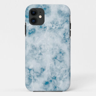 大理石の青い質の背景 iPhone 11 ケース