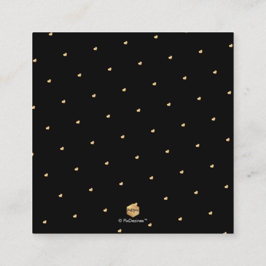 大理石の願い井戸、書道フェイク金ゴールド エンクロージャーカード (裏面)