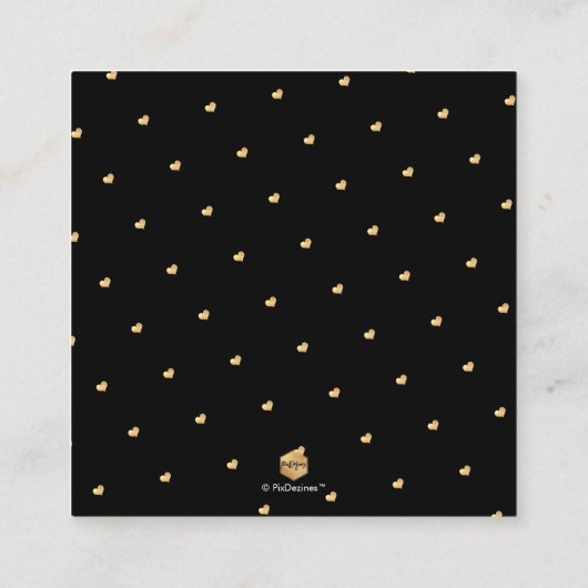 大理石の願い井戸、書道フェイク金ゴールド エンクロージャーカード (裏面)