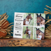 大理石の馬記念写真コラージュ フォトプラーク (側面)