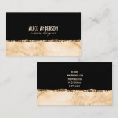 大理石の高級エレガント金ゴールドモダングラムデザイナー 名刺 (正面/裏面)
