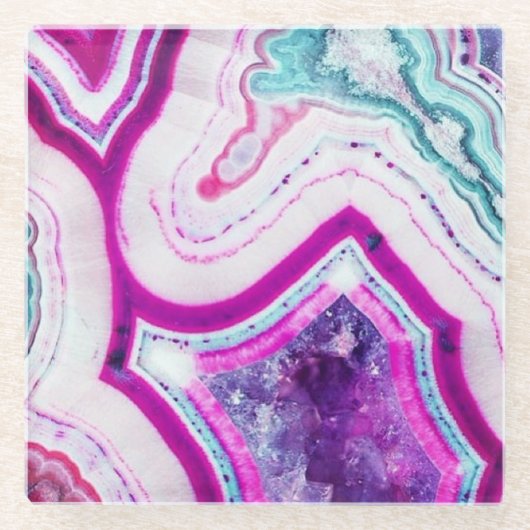 大理石のBrightsガラスのコースター ガラスコースター (正面)