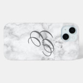 大理石のiPhoneカバー カスタマイズイニシャルのある携帯ケース Case-Mate iPhoneケース (裏面 (横))