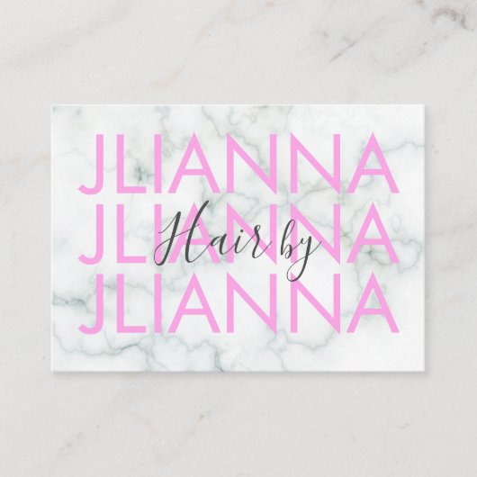 大理石はっきりした文字メイクアップサロン爪、 ネイルまつげ 名刺 (正面)