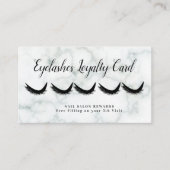 大理石まつげ報酬ロイヤリティピンク 名刺 (正面)