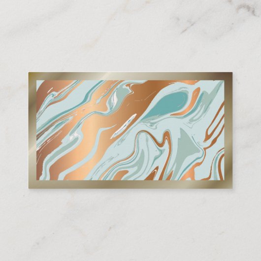 大理石ゆがみ背景 | 縁ど 名刺 (裏面)