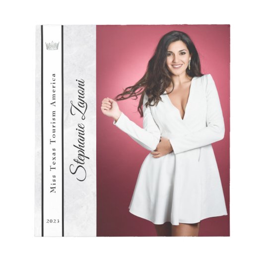 大理石アイスカスタム- Pageant Autograph Pad SM ノートパッド (正面)