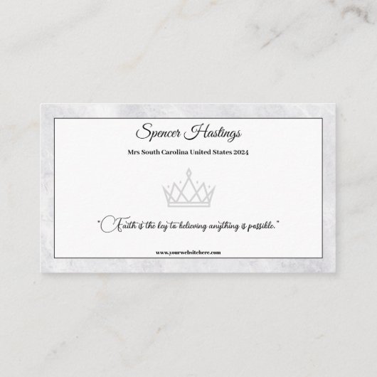 大理石アイスページジャント名刺 名刺 (裏面)