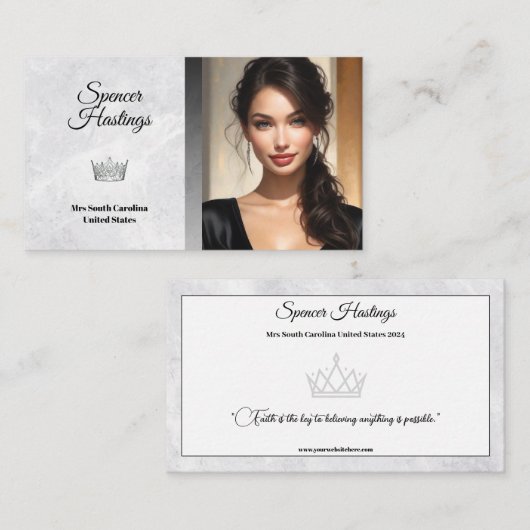 大理石アイスページジャント名刺 名刺 (正面/裏面)