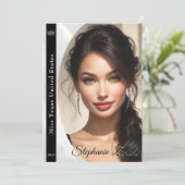 大理石アイスページャントサッシュオートグラフカード 招待状 (スタンド正面)