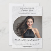 大理石アイスページャントサッシュオートグラフカード 招待状 (裏面)