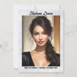 大理石アイスペ縁どージャントオートグラフカード | QRコード 招待状