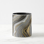 大理石アガテブラックアンド金ゴールド マグカップ (中央)