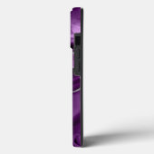 大理石アガート液体インクパープルグリッター Case-Mate iPhoneケース (裏面 / 左)