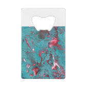 大理石アクアカラーパターン クレジットカード栓抜き (裏面)