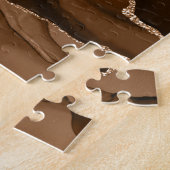 大理石アゲテブラウン金ゴールド聖句ローマ8 ジグソーパズル (側面)