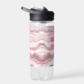 大理石アゲテモダンブルーピンク金ゴールドコレクション ウォーターボトル (右面)
