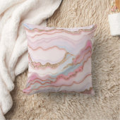 大理石アゲテモダンブルーピンク金ゴールドコレクション クッション (ブランケット)