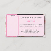 大理石アゲテモダンブルーピンク金ゴールドコレクション 名刺 (裏面)