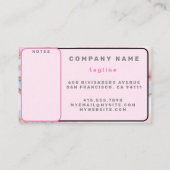 大理石アゲテ人気があるブルーピンク金ゴールドコレクション 名刺 (裏面)