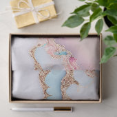 大理石アゲテ人気があるブルーピンク金ゴールドコレクション 薄葉紙 (ギフト)