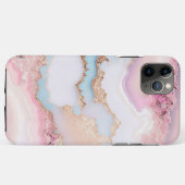 大理石アゲテ人気があるブルーピンク金ゴールドコレクション Case-Mate iPhoneケース (裏面(横))