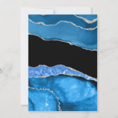 大理石アゲテ王室のブルー結婚ズ 招待状 (裏面)