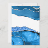 大理石アゲテ王室のブルー結婚ズ 招待状 (裏面)