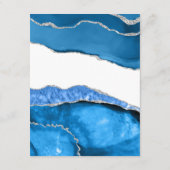 大理石アゲテ王室のブルー結婚詳細 エンクロージャーカード (裏面)