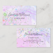 大理石アルコスタイリッシュールインクホログラフィックグリッター 名刺 (正面/裏面)