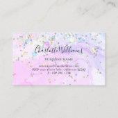 大理石アルコスタイリッシュールインクホログラフィックグリッター 名刺 (裏面)