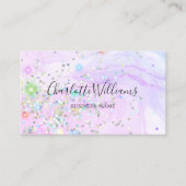 大理石アルコスタイリッシュールインクホログラフィックグリッター 名刺 (正面)