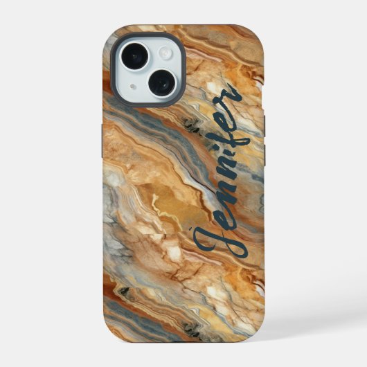大理石アースカラー iPhone / iPad カバー (裏面)