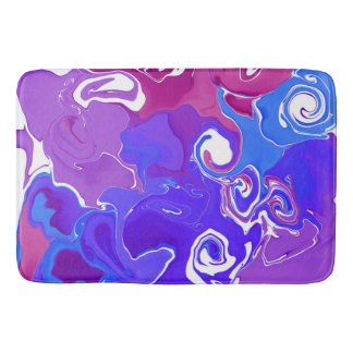 大理石アートバスルームのマット&ラグ。 バスマット