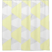 大理石イエローホワイト三角形 シャワーカーテン (正面)