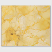 大理石イエロー ラッピングペーパー (フラット)